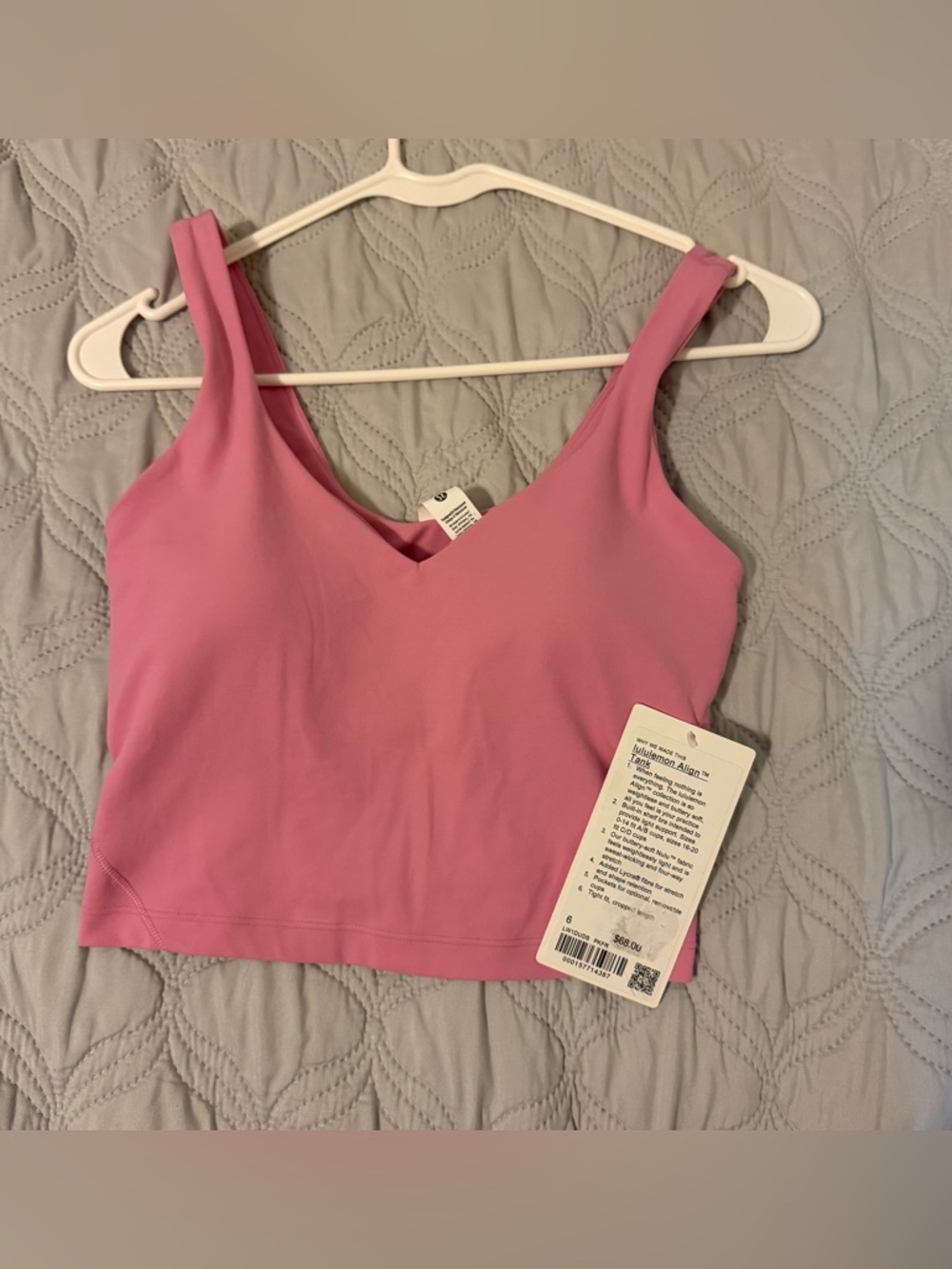 Lululemon Align Tank Pink Size 6 NWT Nulu Cropped Yoga Top